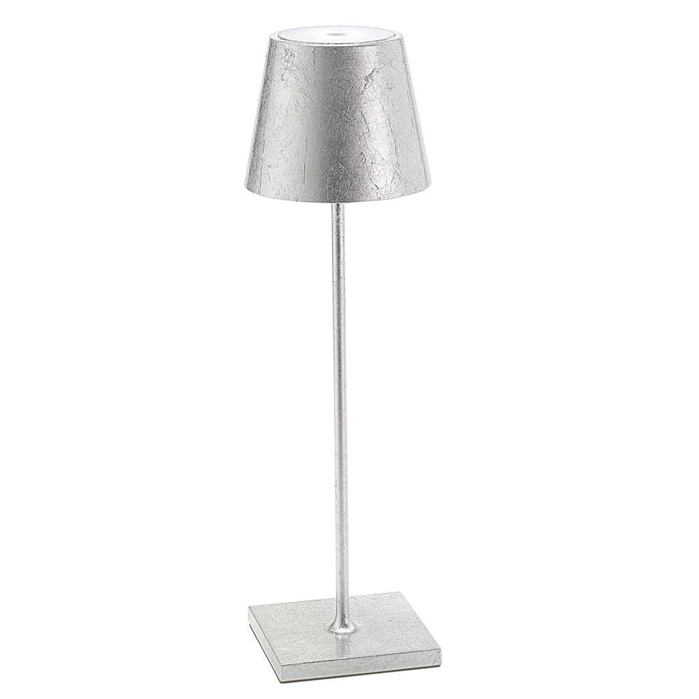 Zafferano Poldina Pro Lampada da Tavolo LED Dimmer Touch H 38 cm Colore Argento