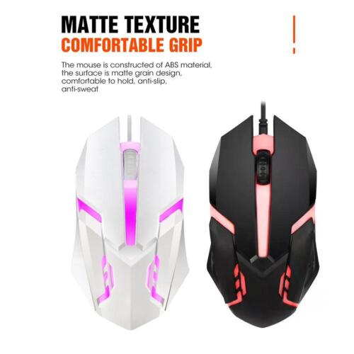 Kabelgebundene Gaming-Maus LED-Laptops PC-Computer optische Mäuse Com FD - Afbeelding 1 van 16