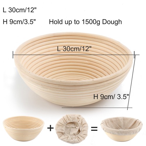 Oval Round Bread Proofing Basket Sourdough Banneton Homemade Bread Baking Supply - Picture 13 of 23