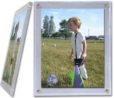 One New BCW 5 x 7 Photo 4-Screw Screwdown Picture Holder 5x7 clear plastic frame