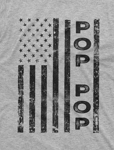 Men's Pop US flag Tee Shirt Poppop Fathers day 4th of July Patriotic Veteran Tee - Afbeelding 8 van 9