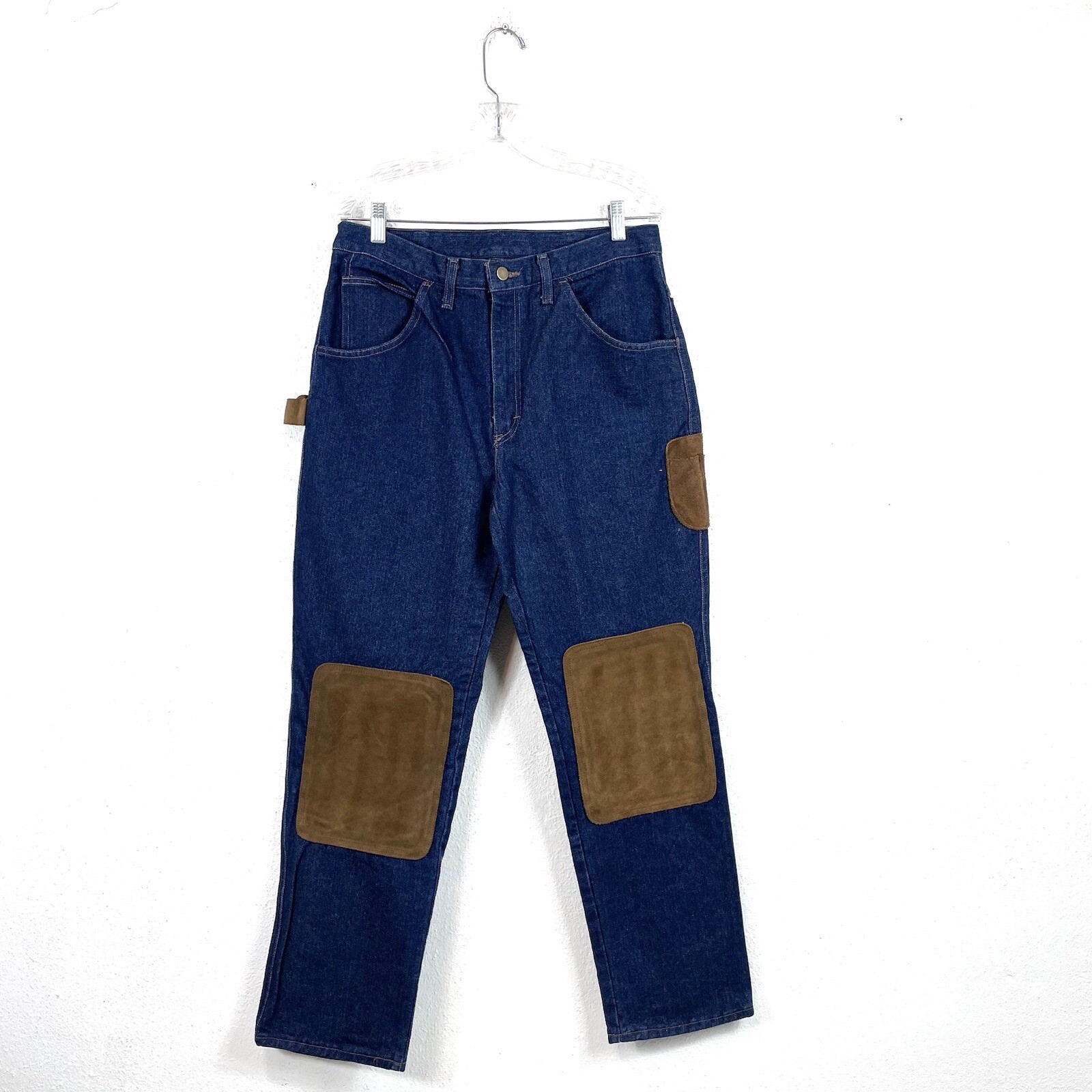 VTG JD American Workwear Heavy Denim Work Pants w/Built in Suede Knee