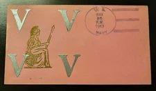 1943 US Navy Illustrated Cover San Diego Destroyer Base Parcel Post Cancel