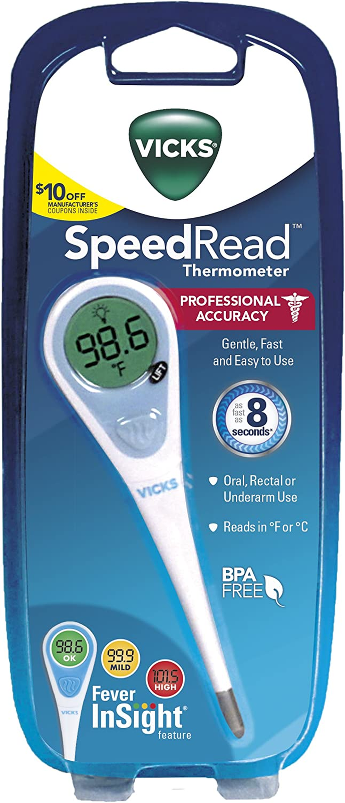 Vicks Speedread V912US Digital Thermometer Packaging May Vary eBay