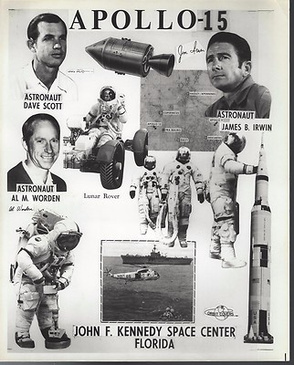 ApoLLo  XV  1971年　 1971 Apollo XV Nasa Photo Montage of Astronauts and Equipment