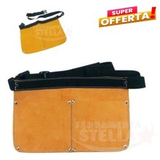 BORSA PORTA ATTREZZI 2 TASCHE MARSUPIO CINTURA x CARPENTIERE MURATORE EDILIZIA