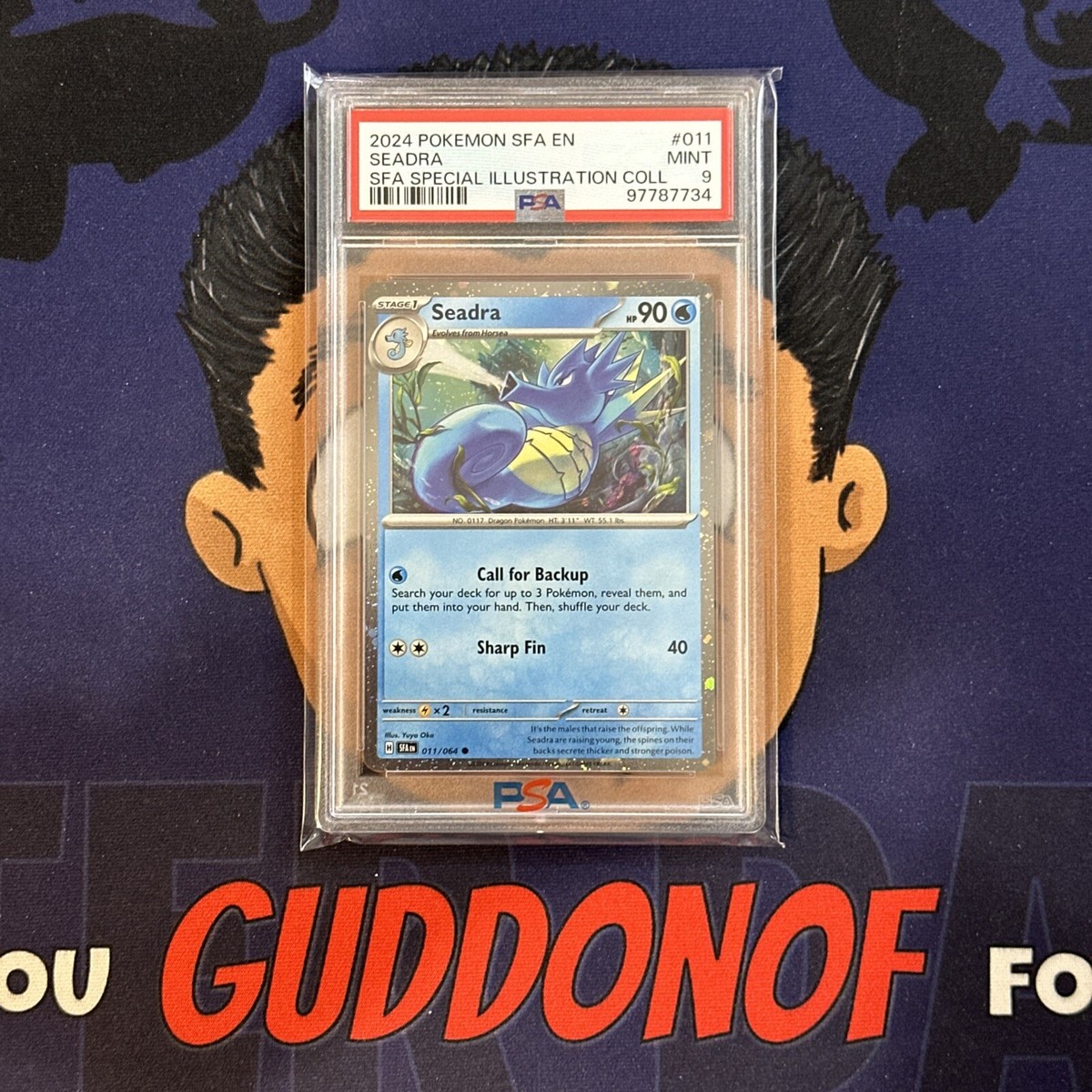PSA 9 MINT 2024 Pokemon Shrouded Fable Illustration SEADRA #011