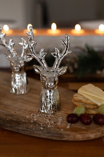 Saleros de pimienta ciervo de Navidad para decoración del hogar botellas de condimento de plata ciervo - Imagen 5 de 24