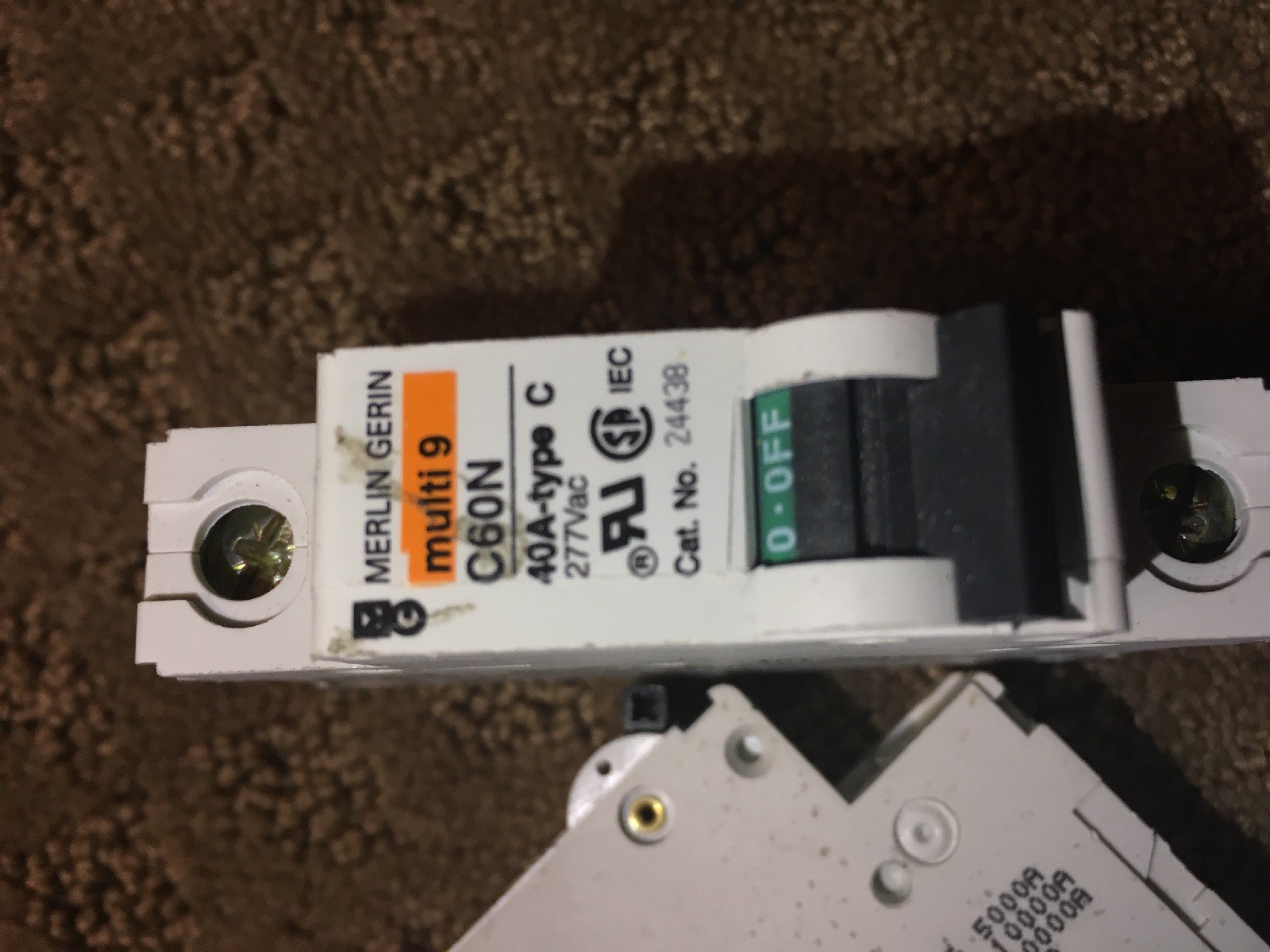 Disjoncteur Merlin Gerin 24440 C63A - 1 Pôle, 63 Ampères, D'occasion En état De Marche