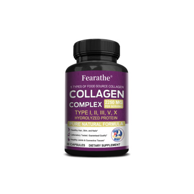 Multi Collagen 2250mg - for Hair, Skin and Nails, Premium Collagen Peptides