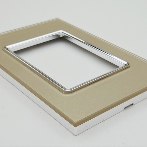 Placche vetro compatibile bticino living light placca per supporti moduli LN4703 - Foto 8 di 32