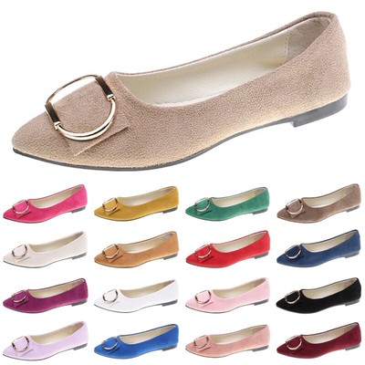 Ladies Comfort Fashion Dress Shoe Non-slipWomens Flat Shoes Slip On Flats Party 