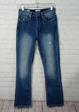 Vigoss Slim Boot Jeans Womens 6 Stretch Low Rise Med Wash Fade 