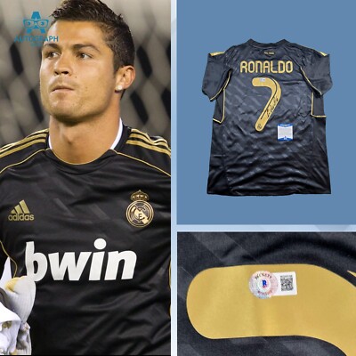 Cristiano Ronaldo Signed Real Madrid 2011/2012 Away Jersey W/ Beckett COA  BAS