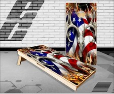 American Buck Obliteration Buck Blaze Cornhole Boards Bean Bag Toss Game