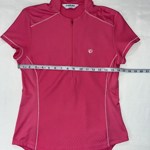 PEARL IZUMI Womens Select Cycling Jersey M Half Zip Rear Pockets Pink White S/S - Picture 7 of 11