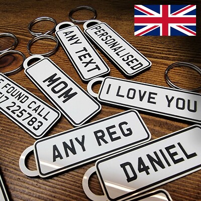        PERSONALISIERTER Schlüsselanhänger Registrierung REG Keyring Keychain WEIHNACHTSGESCHENK WOW
