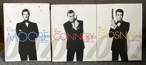 007 Roger Moore Collection Vol 1 & Sean Connery Vol 1 & Pierce Brosnan Blu-ray