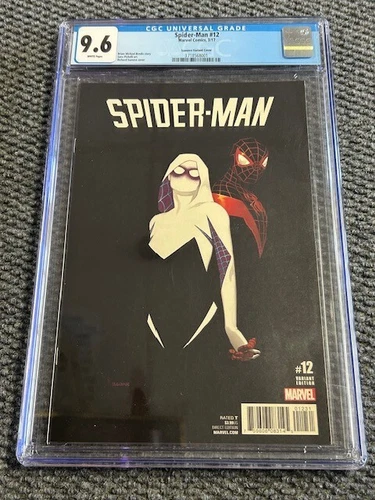 MILES MORALES SPIDER-MAN #12 1:25 Isanove SPIDER-GWEN variant CGC 9.6 2017 NM+