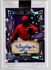 2024 Wild Card 5 Card Draw MoAuto Platinum Foil Purple 5CDMSNA Starlyn Nunez 3/4