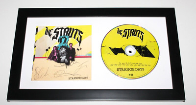 THE STRUTS BAND SIGNED FRAMED 'STRANGE DAYS' CD w/COA 2020 ALBUM LUKE SPILLER x4