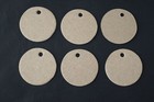 Circle Tags Small Bare Chipboard 6 Die Cuts Embellishments Scrapbooking