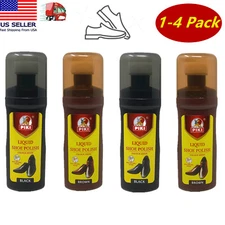 1-4 Pack of PIKI 60ML Shine Instant Liquid Shoe Polish  (Black And Brown)