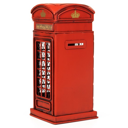 Blech-Deko Spardose Telefonzelle England rot Oldtimer Nostalgie RetroBlechmodell - Bild 7 von 7