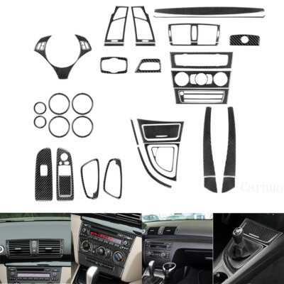39pcs For BMW 125i 128i 135i Carbon Fiber All Kits Interior Trim Set eBay