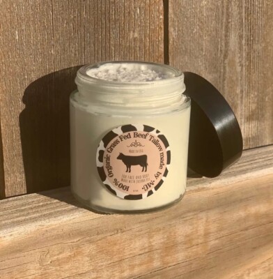 Beef Tallow Moisturizer - Handmade - 100% Grass Fed - Made With Jojoba Oil 4oz.