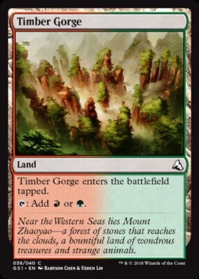 Timber Gorge Light Play, English Magic the Gathering MTG Global Series Jiang Yan