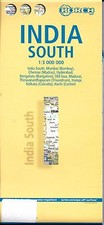 Map of India South, by Borch - Laminated, Folded