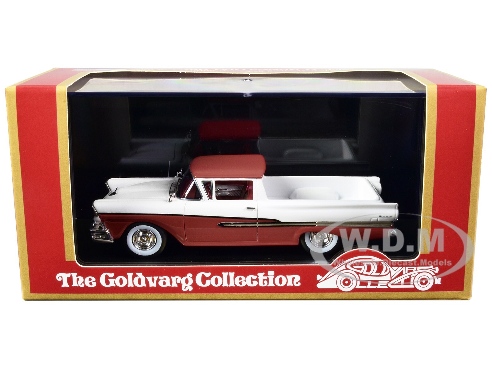 FORD RANCHERO TORCH RED - WHITE 1958 1/43 МОДЕЛЬ АВТОМОБИЛЯ КОЛЛЕКЦИЯ ГОЛДВАРГ GC-070 A