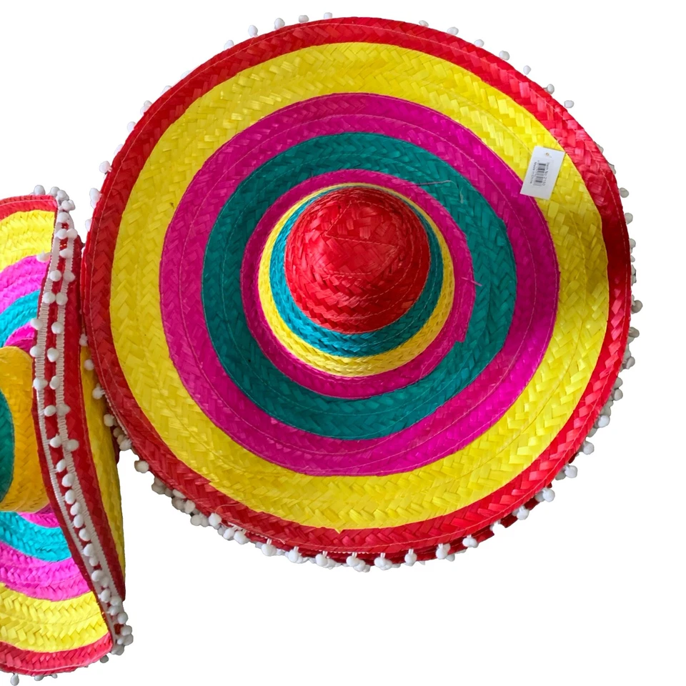 Sombrero Hat Costume Hat Accessories Spanish Fiesta Fancy Party 55 cm wide - image 2 of 4