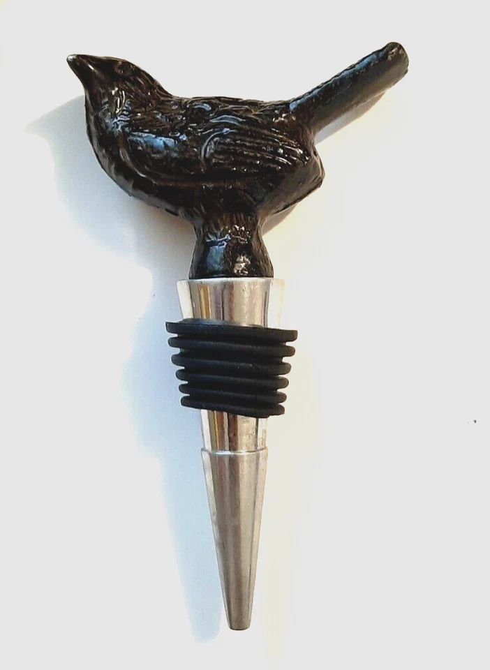 Tapones para botellas de vino lote mixto de 5 aves cactus hombre remolino con joyas Foto 3 de 4