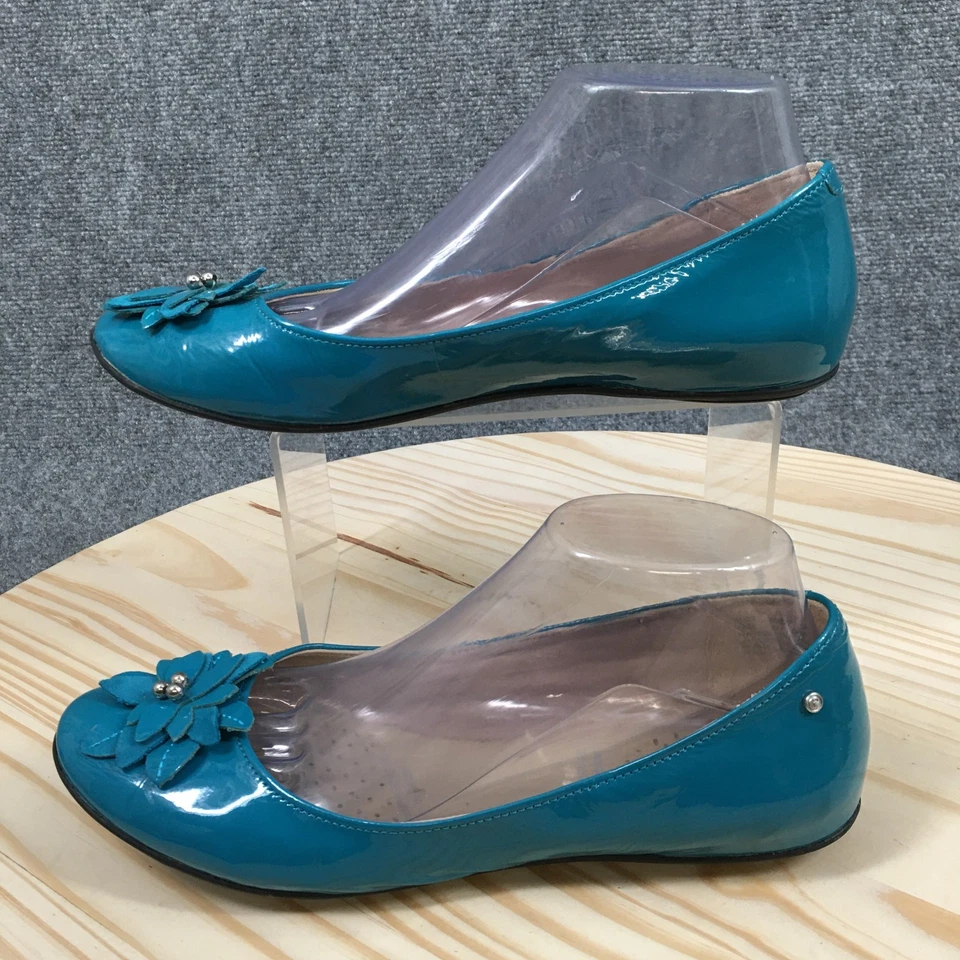 Zapatos Rockport Mujer 9 M Ballet Pisos Cuero Turquesa Sin Cordones Informales Cómodos Foto 2 de 4