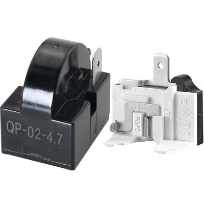 Refrigerator Starter Relay and Overload Protector Kit - QP2-4R7 4.7 Ohm 1...