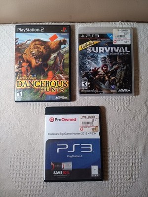 PS3 PS2 Cabela's Hunter Game Lot Big Game Dangerous Survival 