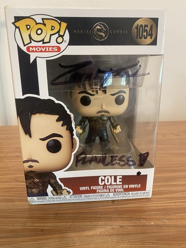 Lewis Tan Mortal Kombat Funko Pop Cole Autographed
