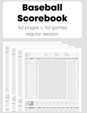 Baseball Scorebook 162 pages for 162 games re...