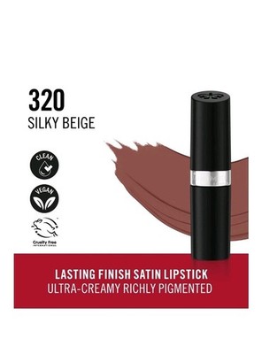 Rimmel London Lasting Finish Satin Lipstick 320 Silky Beige Lippenstift 