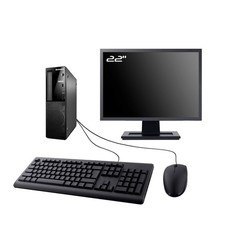 PC Lenovo E73 SFF Ecran 22" Intel I3-4130 RAM 8Go SSD 500Go Wifi W11