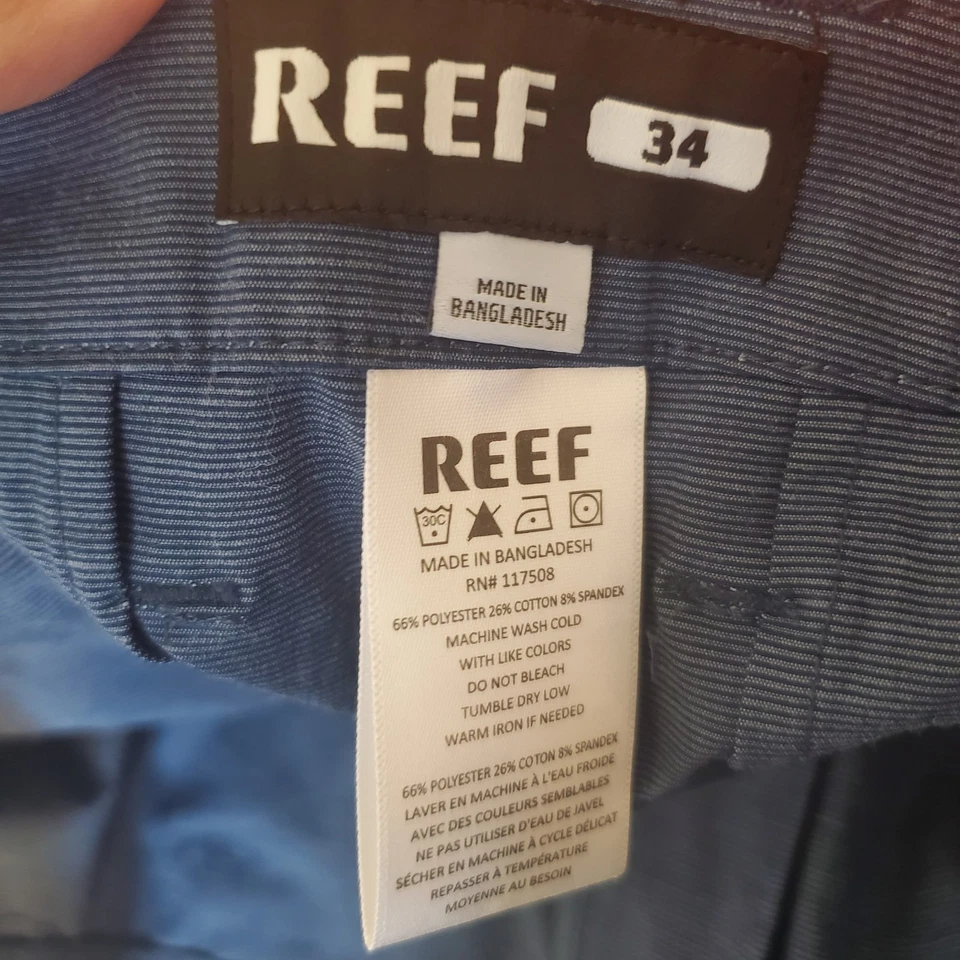 Pantalones Cortos Híbridos REEF DANTE WALK SHORT Gris Talla 34 Ligeros Secado Rápido Foto 2 de 4