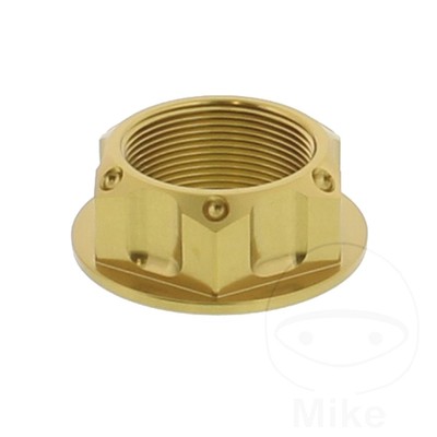JMP Steering Stem Nut M24X1.00mm Aluminium Gold Fits Honda CL 350 1970-1973