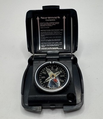 Vintage Normark Pocket Lapel Compass model PL 180 Liquid Filled Made in Finland