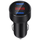 3X(Dual USB Car ,Output 4.8A Car Adapter, Lighter Voltage Meter Compatible4624
