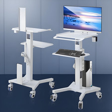 Medical Dental Lab Trolley Cart with Socket Dental Intraoral Scanner Mobile Cart