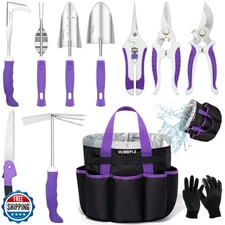 HLWDFLZ Purple Garden Tool Set Gardening Items for Women - 11PCS