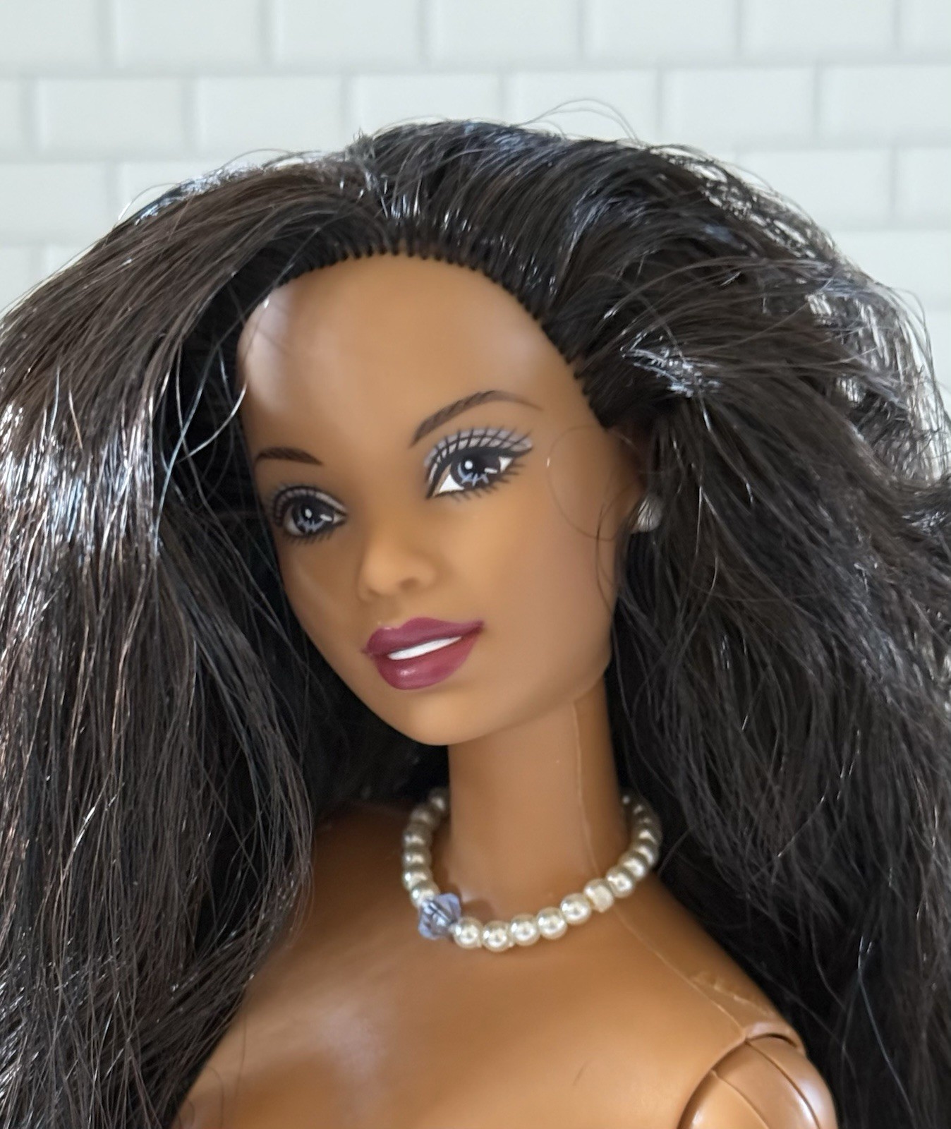 Barbie AA African American Asha Face Bend Knees Nude Doll