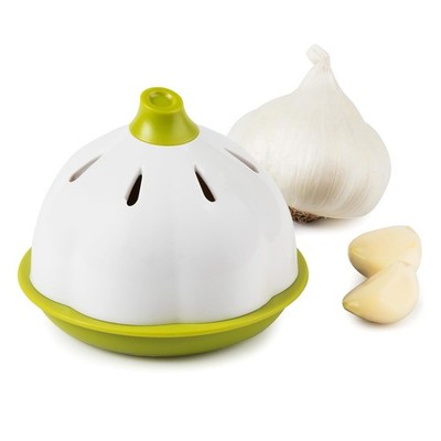 Garlic Keeper Storage Container Vented Pod Saver Fresh Odorless Holder Kitchen